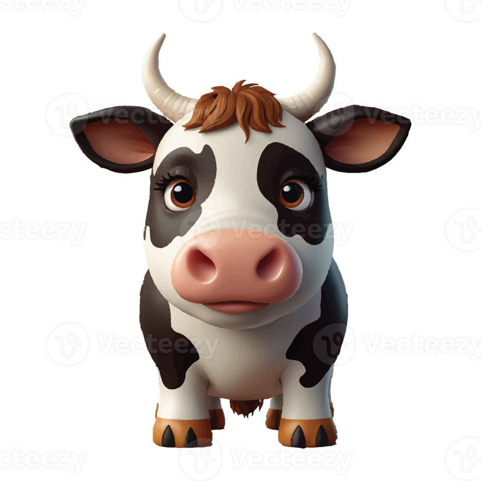 Cow 3D illustration animation design png