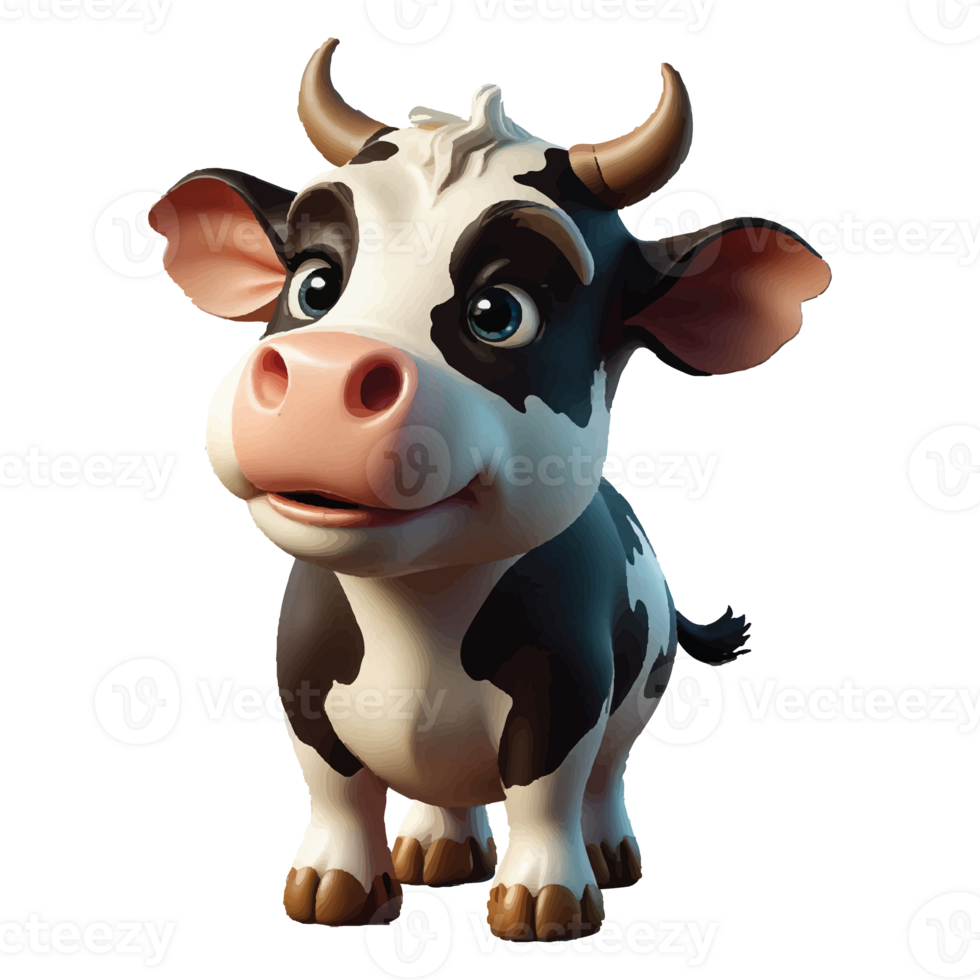 Cow 3D illustration animation design png