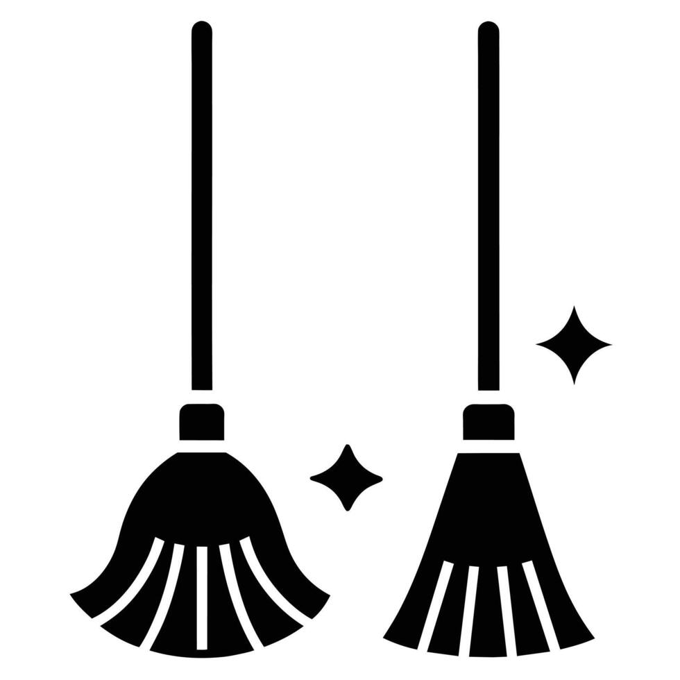 Broom icons sketch art illustration vector