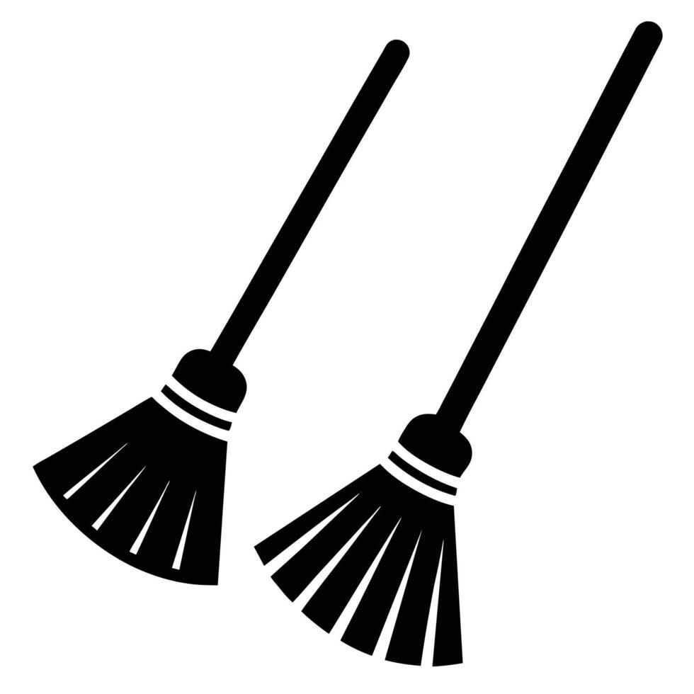 Broom icons sketch art illustration vector