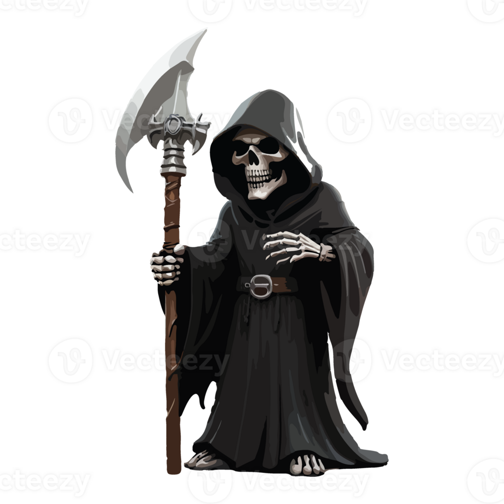 3d cartoon illustration design of the angel of death png