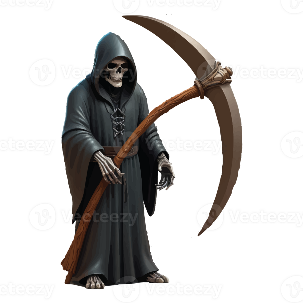 3d cartoon illustration design of the angel of death png