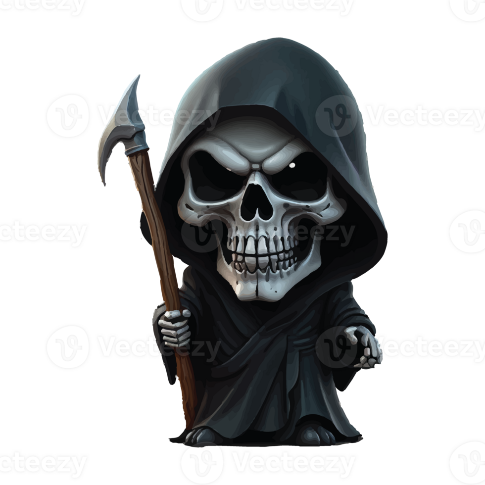 3d cartoon illustration design of the angel of death png