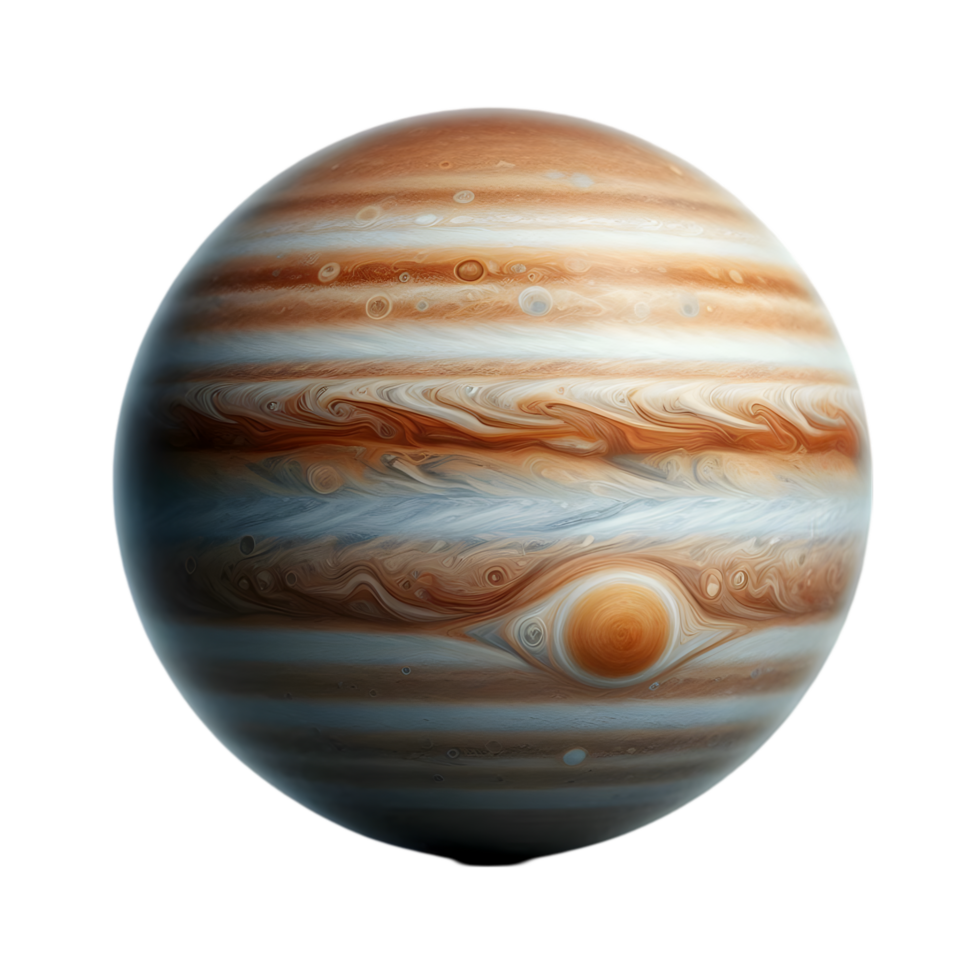 Jupiter planet isolated from background png
