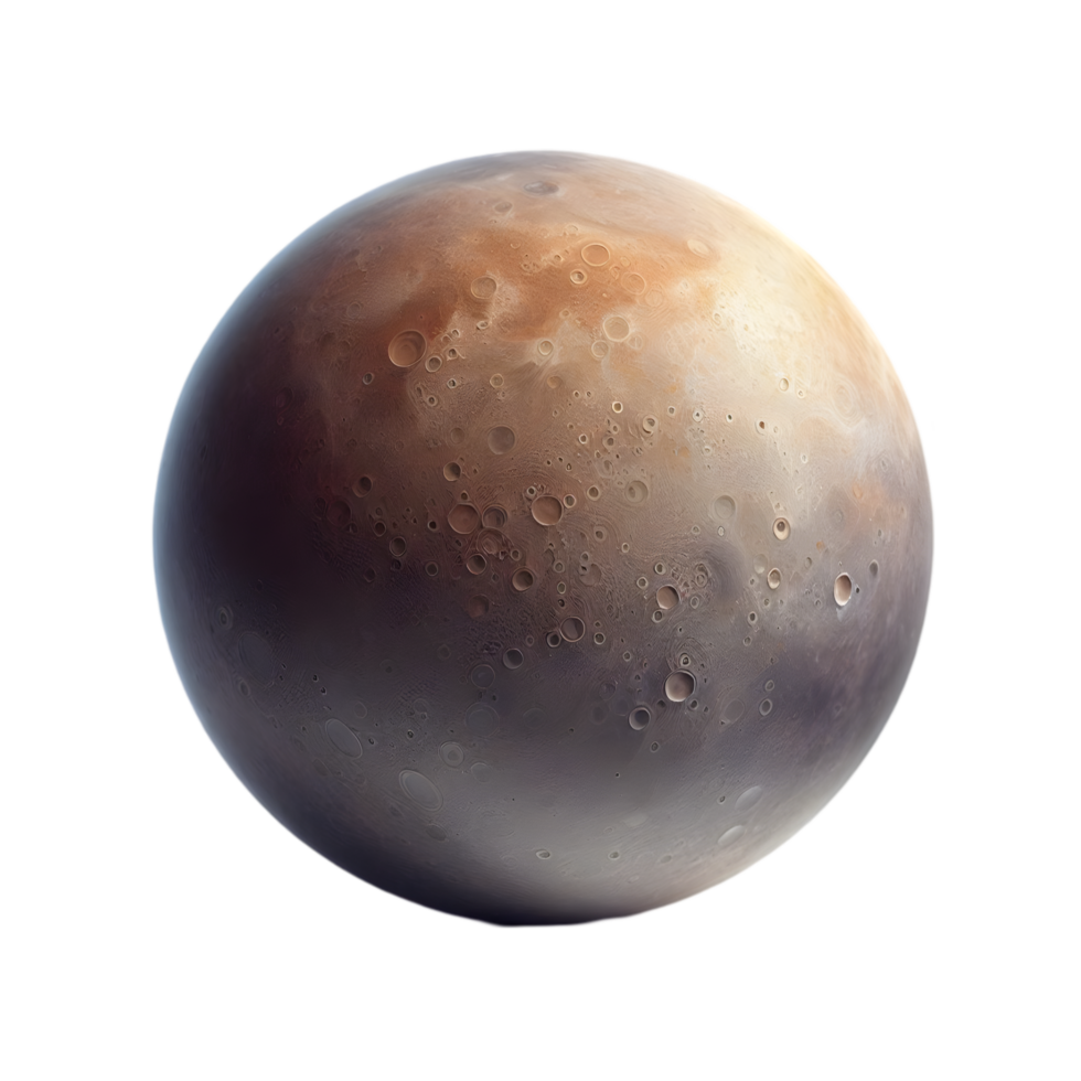 Planet mars, isolated on a transparent background png