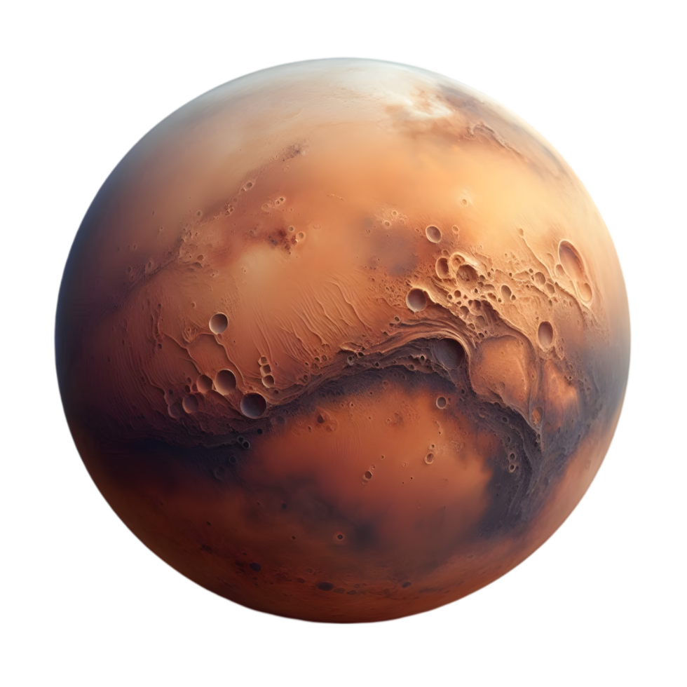 Mars planet isolated from background png