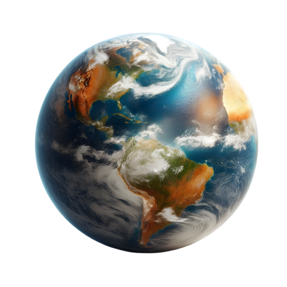 Earth globe isolated from background png