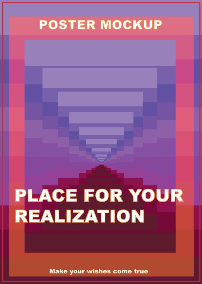 mockup you can use for advertising design on any topic. Old style of the past, shades of the sky over the canyon. vector