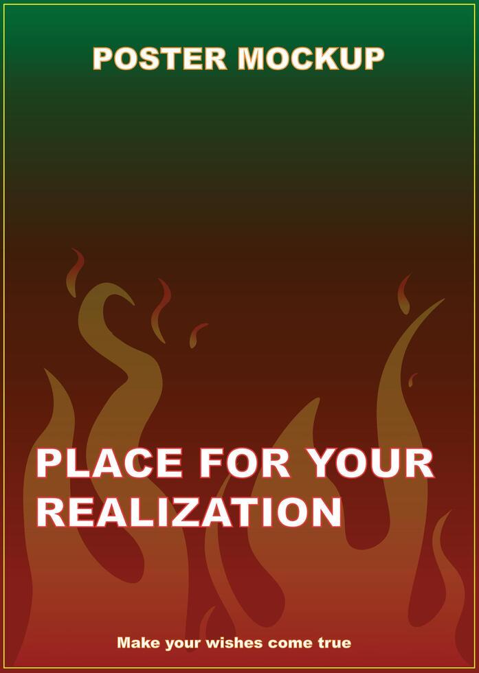 mockup poster you can use for any decoration and advertising design. The flame of criativity drives this society to prosperity. vector
