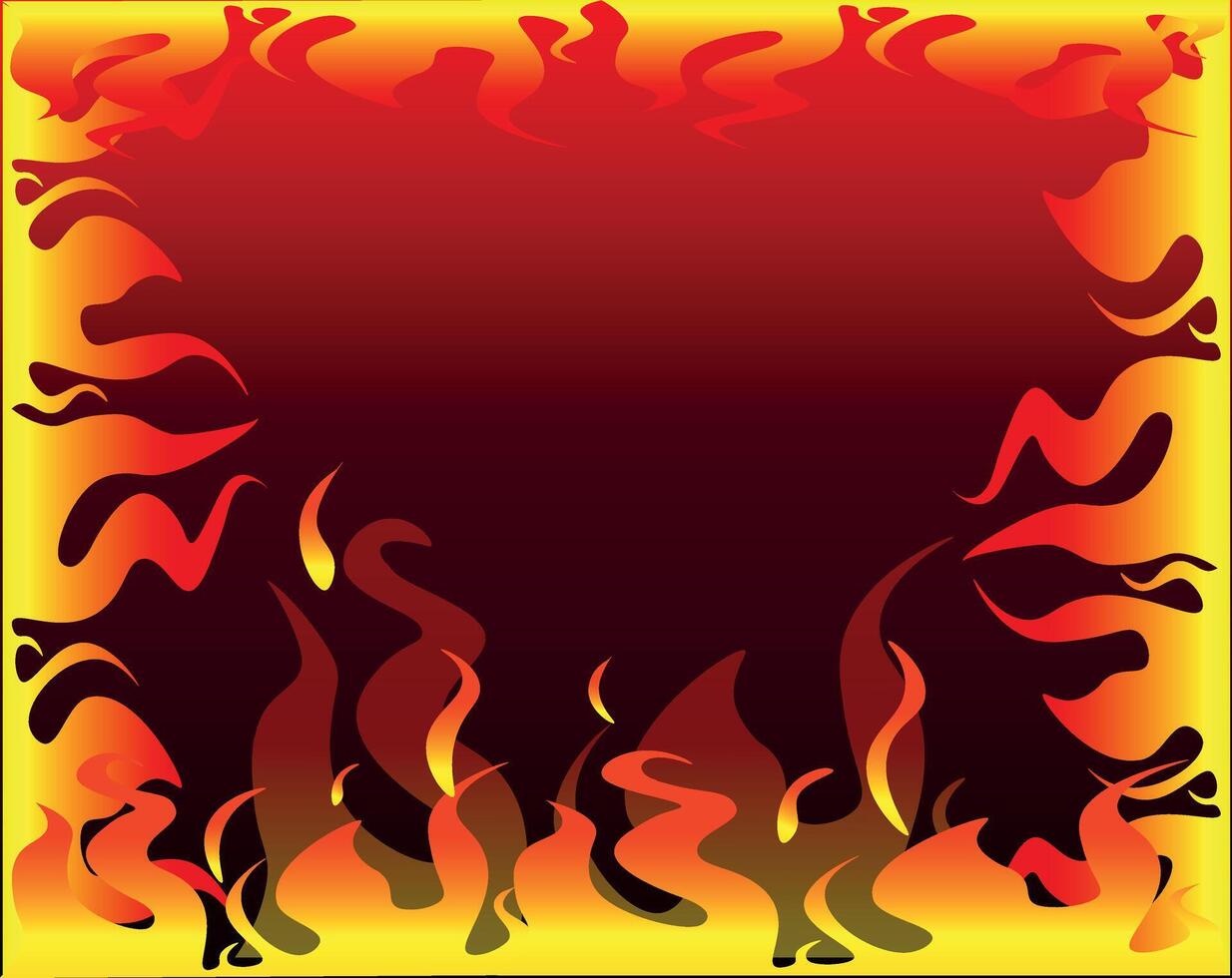Flaming frame illustration. For any decoration, for any advertising design, games, cosmetics, perfumes,wallpapers, bed linen vector