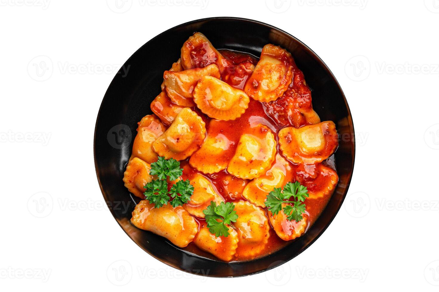 ravioli meat tomato sauce fresh cooking meal food snack on the table copy space food background rustic top view photo