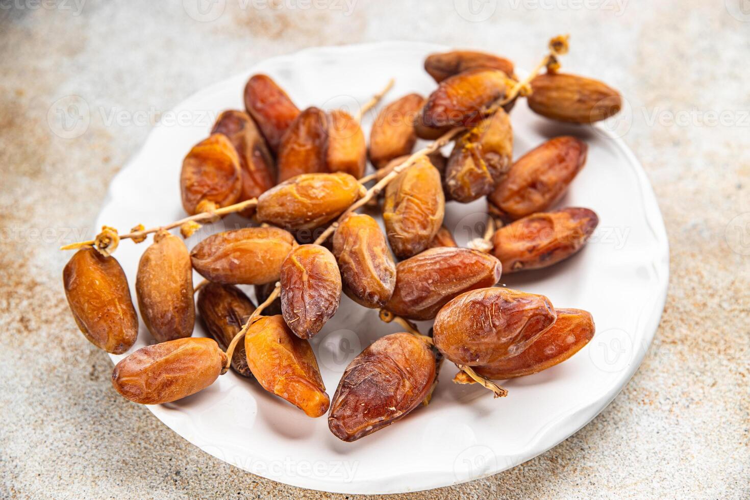 date branch dried fruit fresh appetizer food snack on the table copy space food background rustic photo