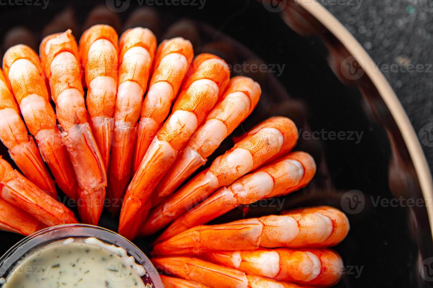shrimp fresh cooking appetizer eat meal food snack on the table copy space food background rustic photo