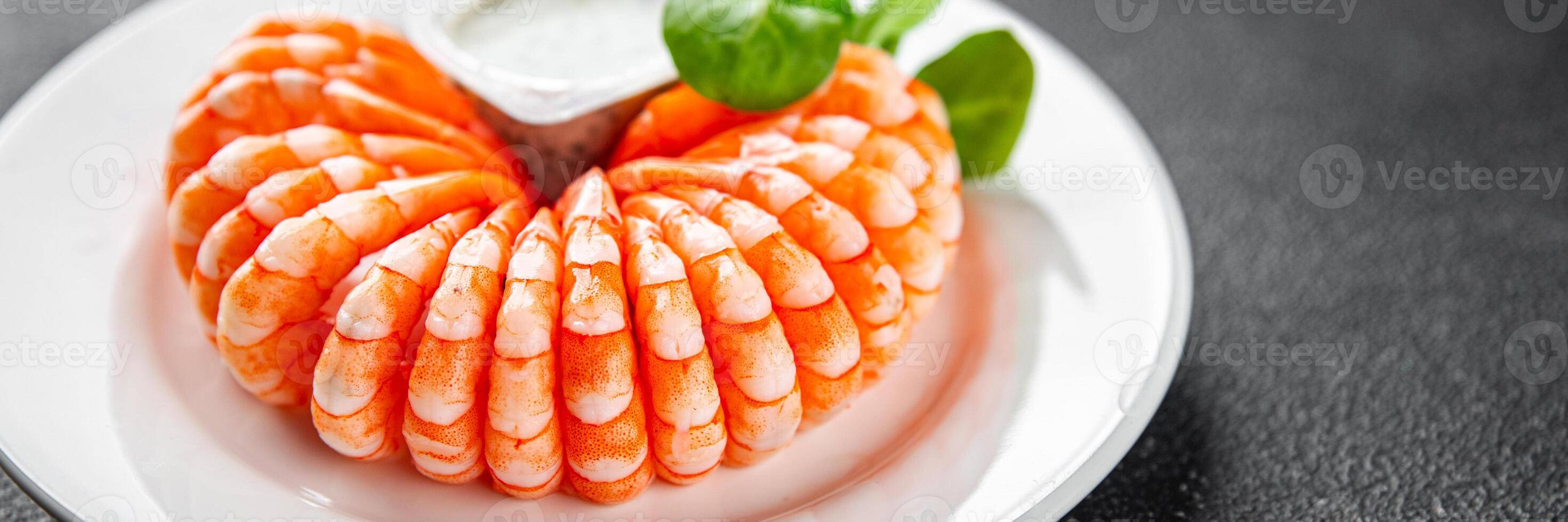 shrimp fresh seafood cooking meal food snack on the table copy space food background rustic top view photo