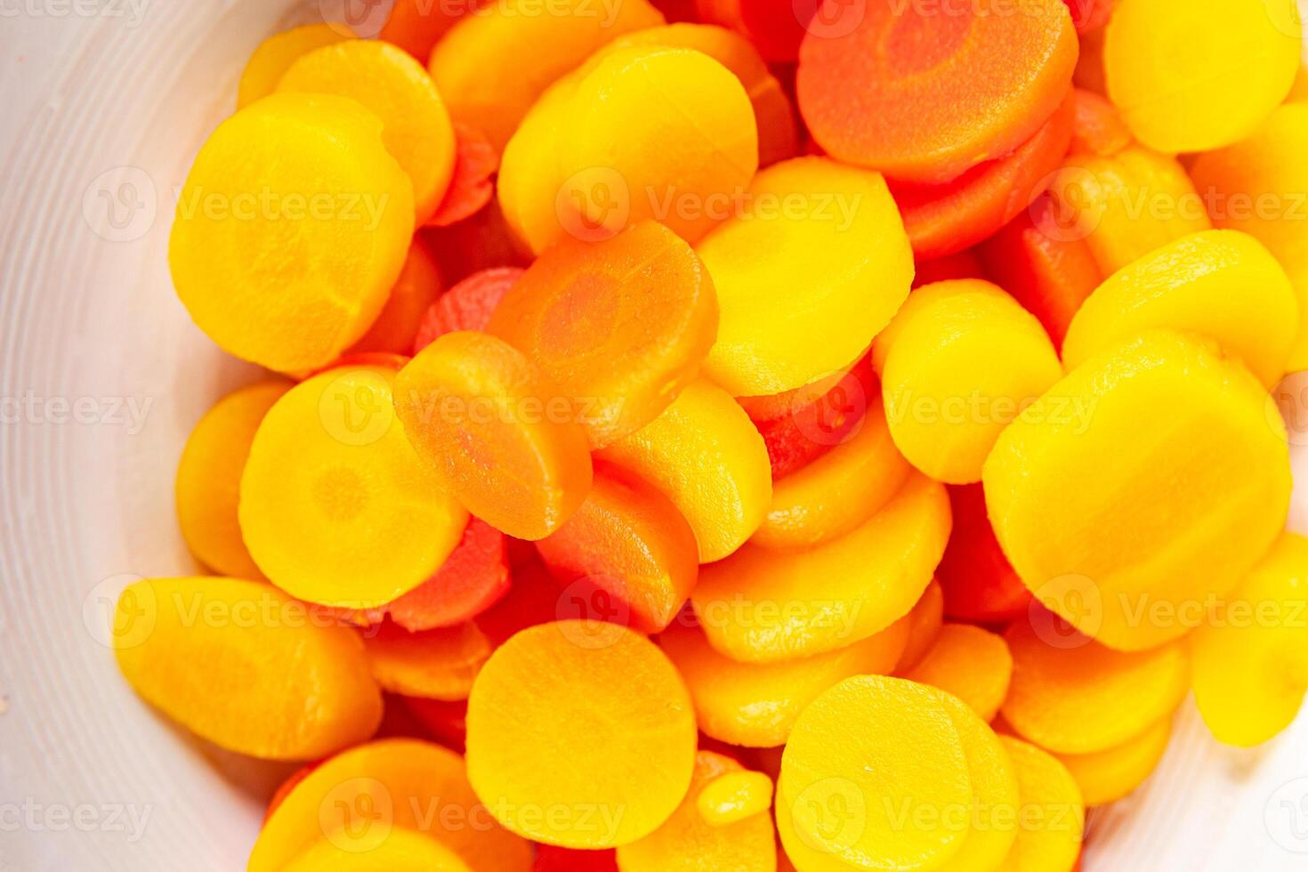 carrot salad carrot slice vegetable carrots cut rings fresh cooking meal food snack on the table copy space food background rustic top view photo
