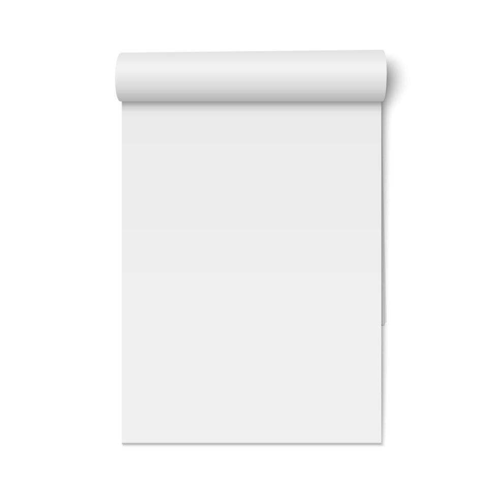mockup of magazine with folded paperback vector