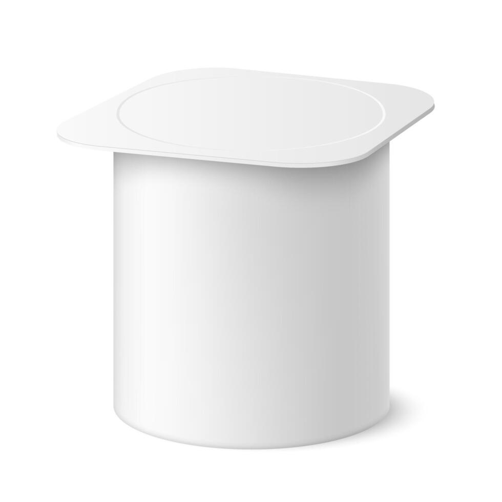 realistic yogurt package vector