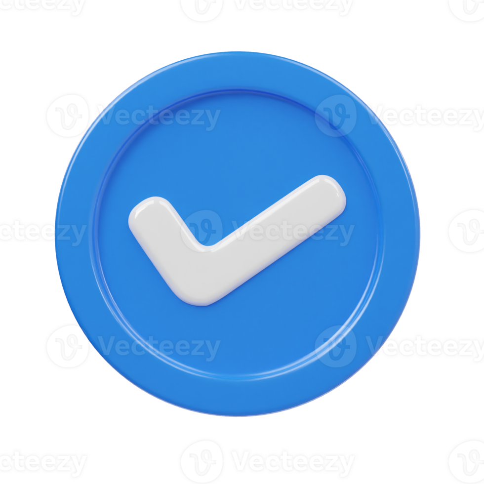 Accept icon 3d render illustration png
