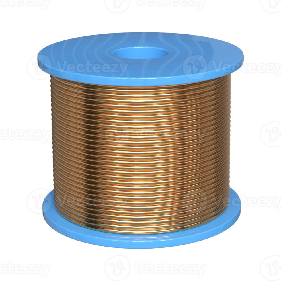 Realistic 3d wire or cable rendering for electric design, business, etc. png
