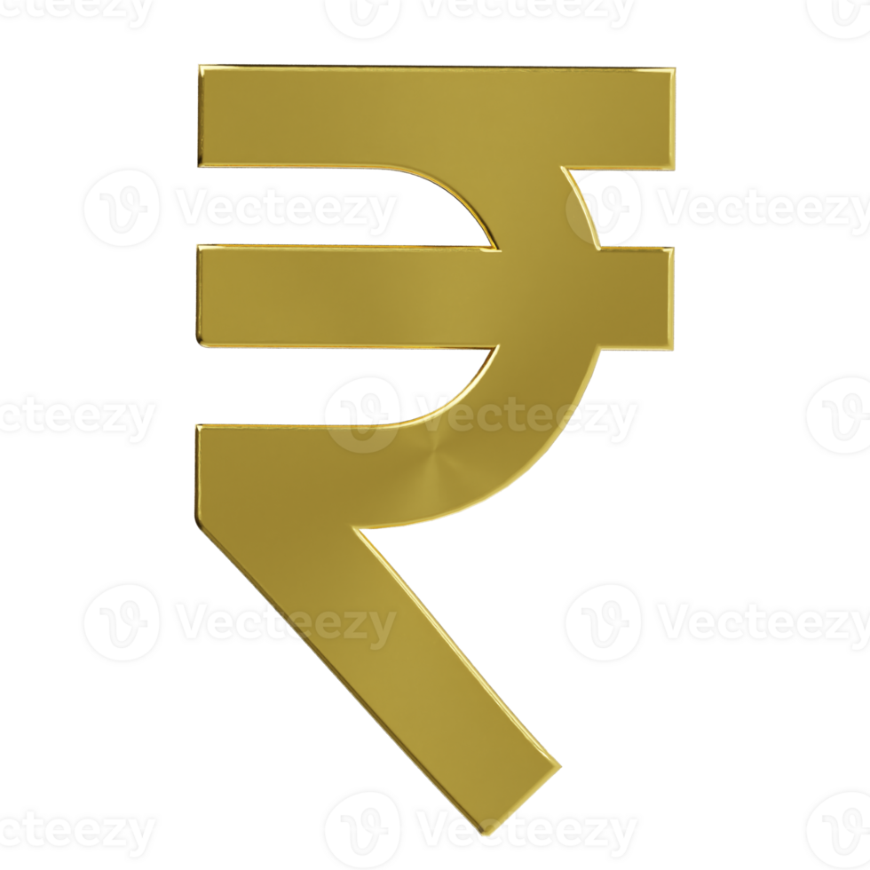 Rupee icon 3d render illustration png