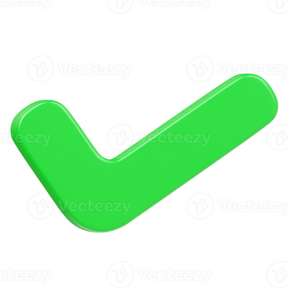 Accept icon 3d render illustration png