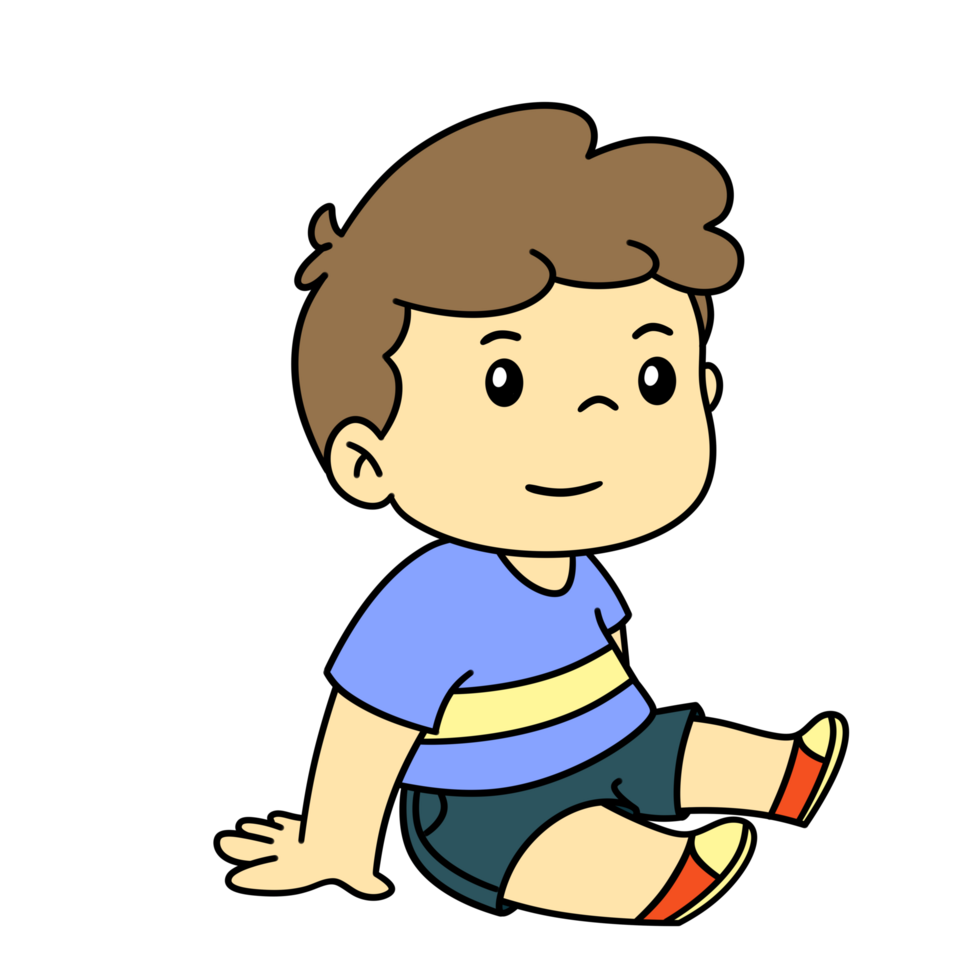 Child Sitting Smiling Happy png