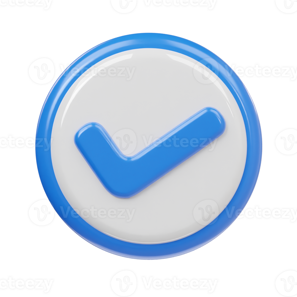 Accept icon 3d render illustration png