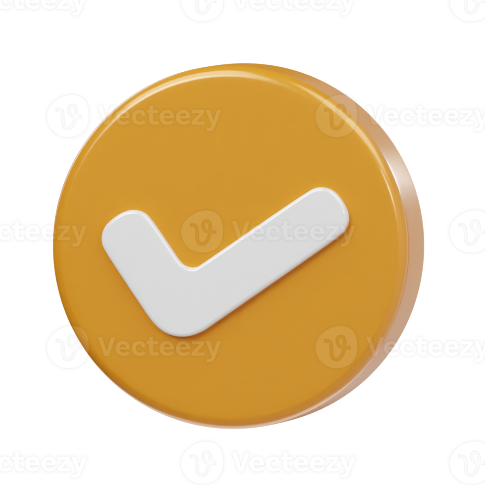 Accept icon 3d render illustration png