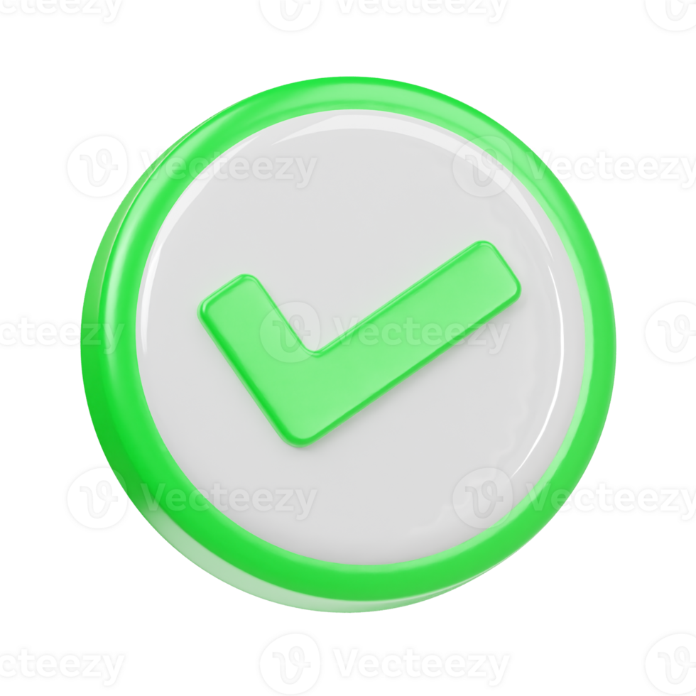 Accept icon 3d render illustration png
