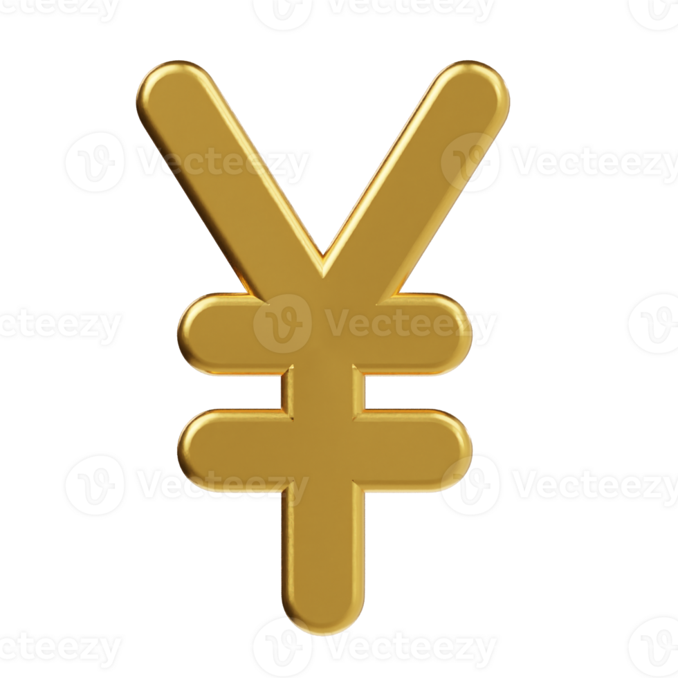 Yen icon 3d render illustration png