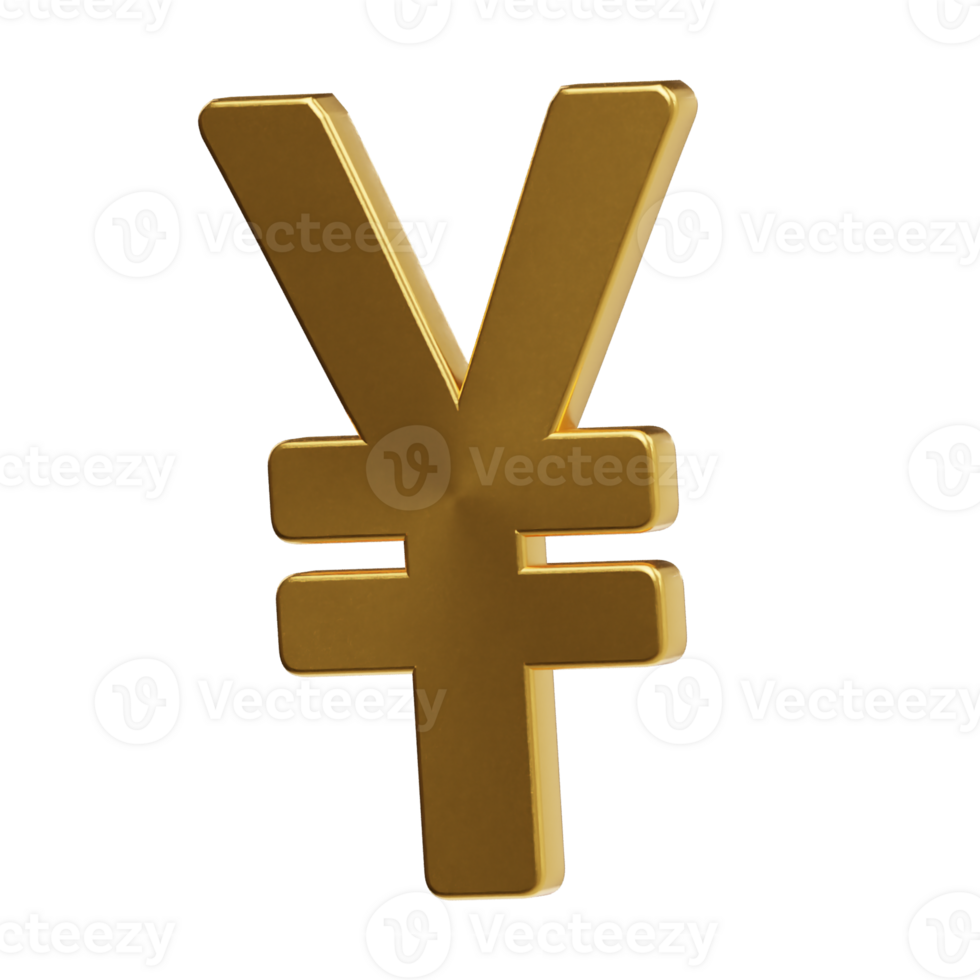 Yen icon 3d render illustration png