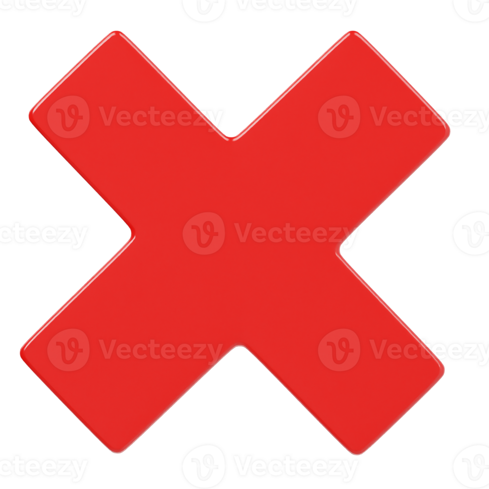 Reject icon 3d rener illustratio png