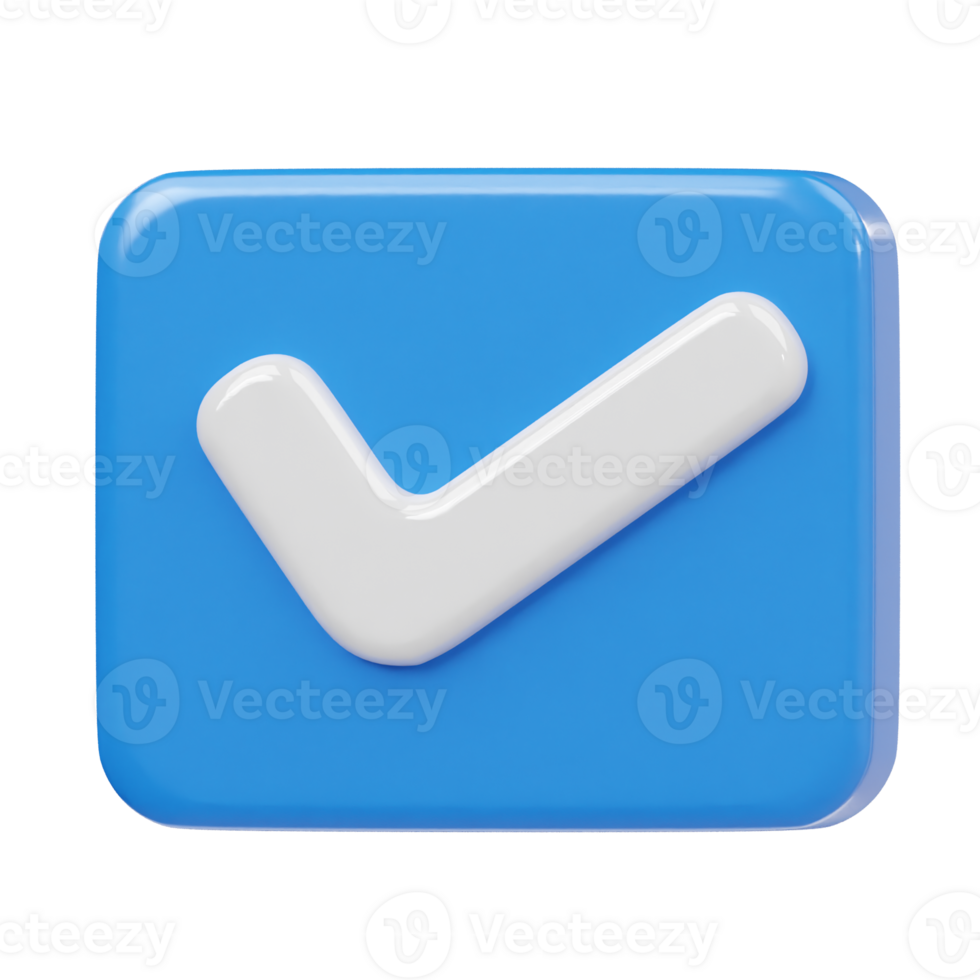 Accept icon 3d render illustration png