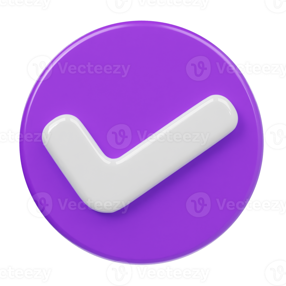Accept icon 3d render illustration png