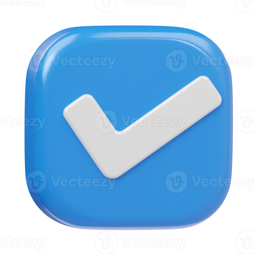 Accept icon 3d render illustration png