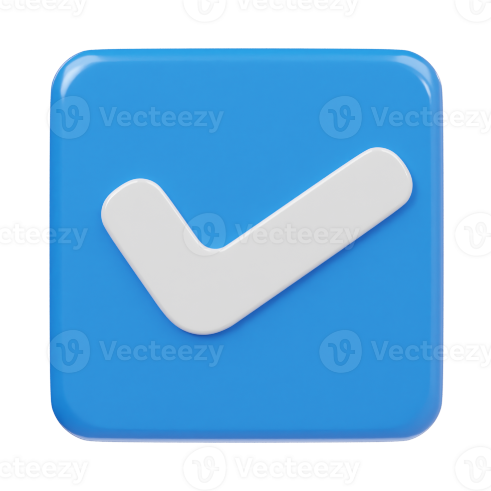 Accept icon 3d render illustration png