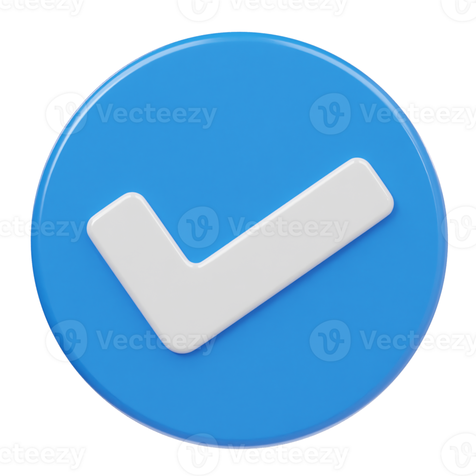 Accept icon 3d render illustration png