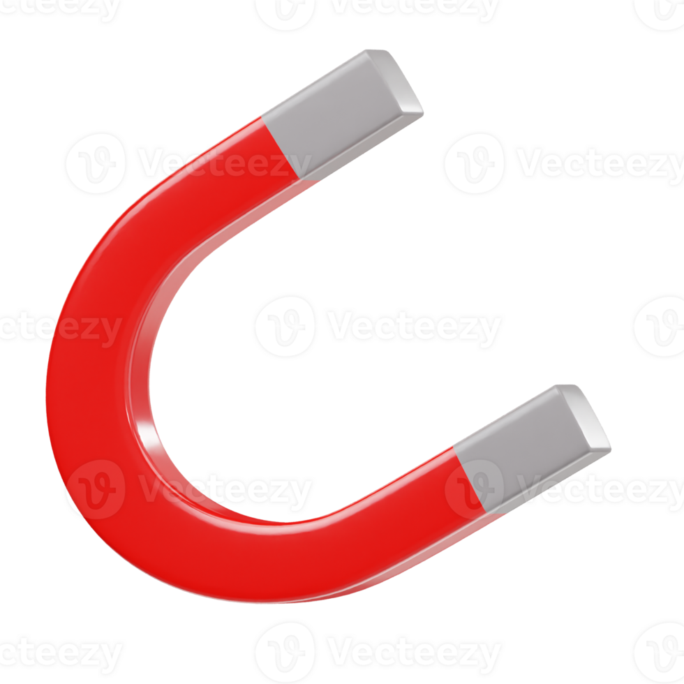 Magnet icon 3d render illustration png