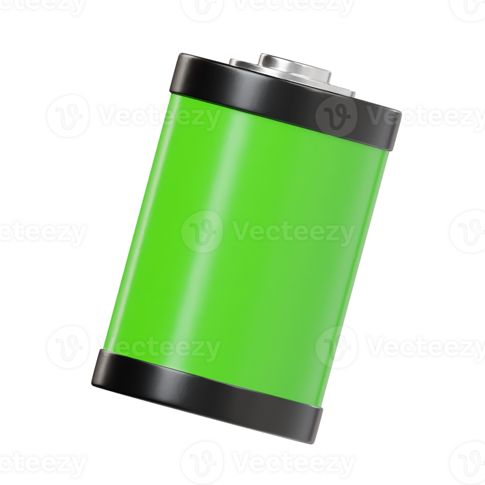Battary icon 3d render illustration png