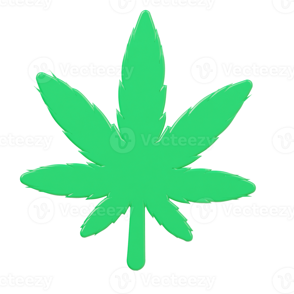 Leaf icon 3d render illustration png
