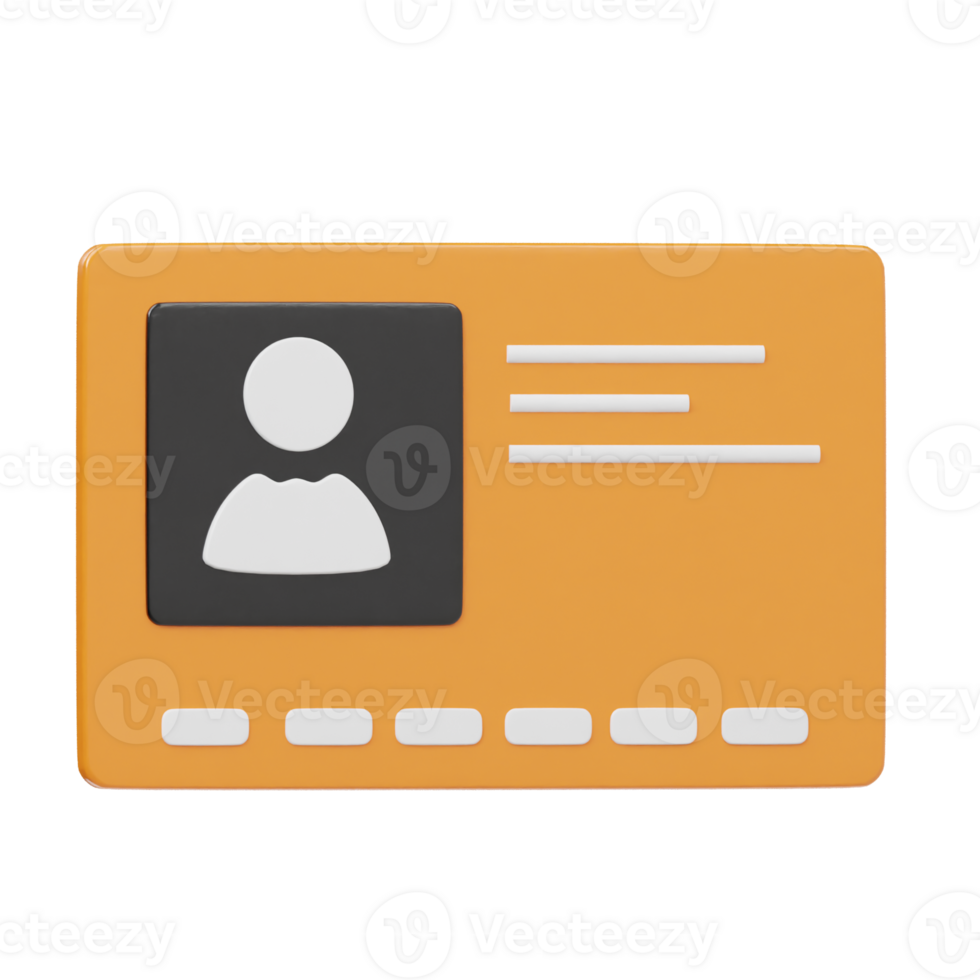 Business card icon 3d render illustration png