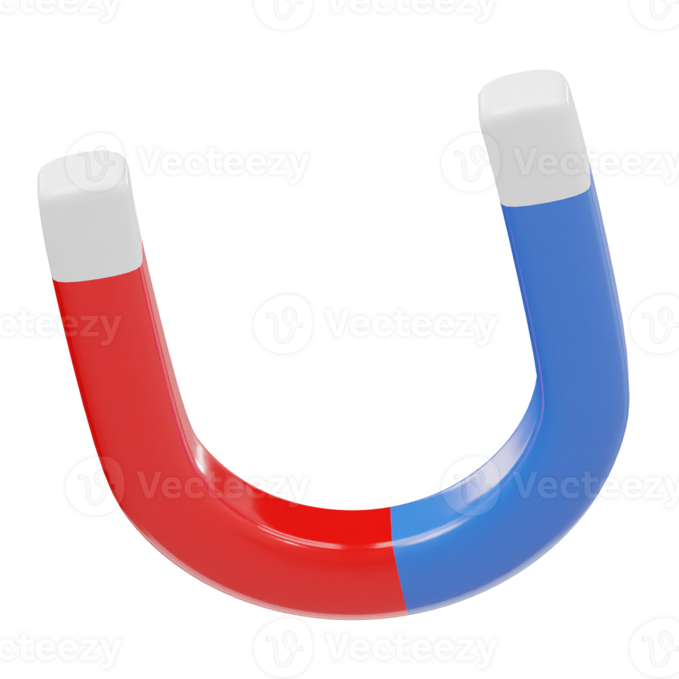 Magnet icon 3d render illustration png