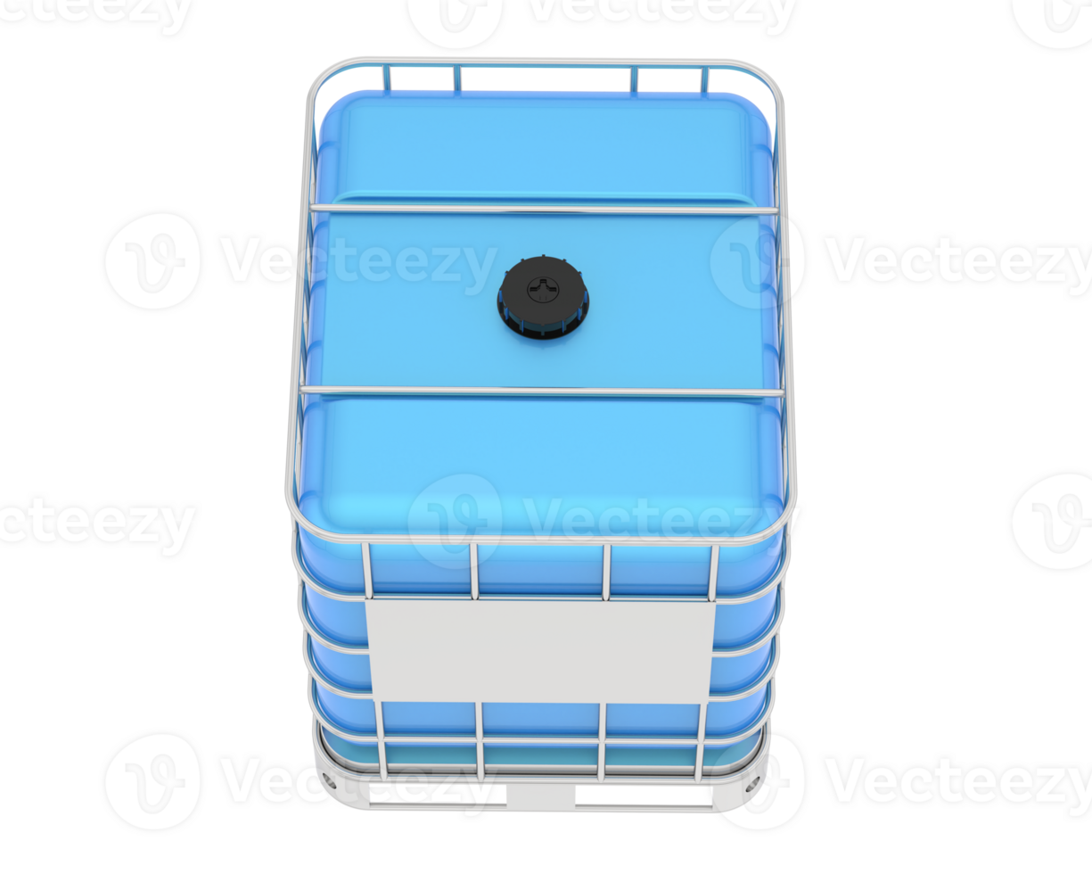 Water container isolated on white background. 3d rendering png