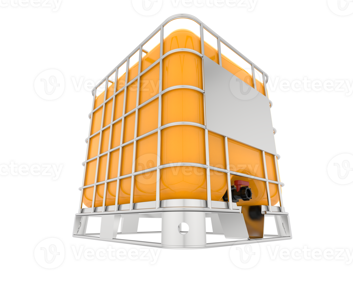 Water container isolated on white background. 3d rendering png