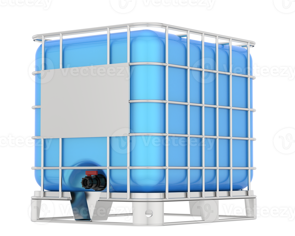 Water container isolated on white background. 3d rendering png