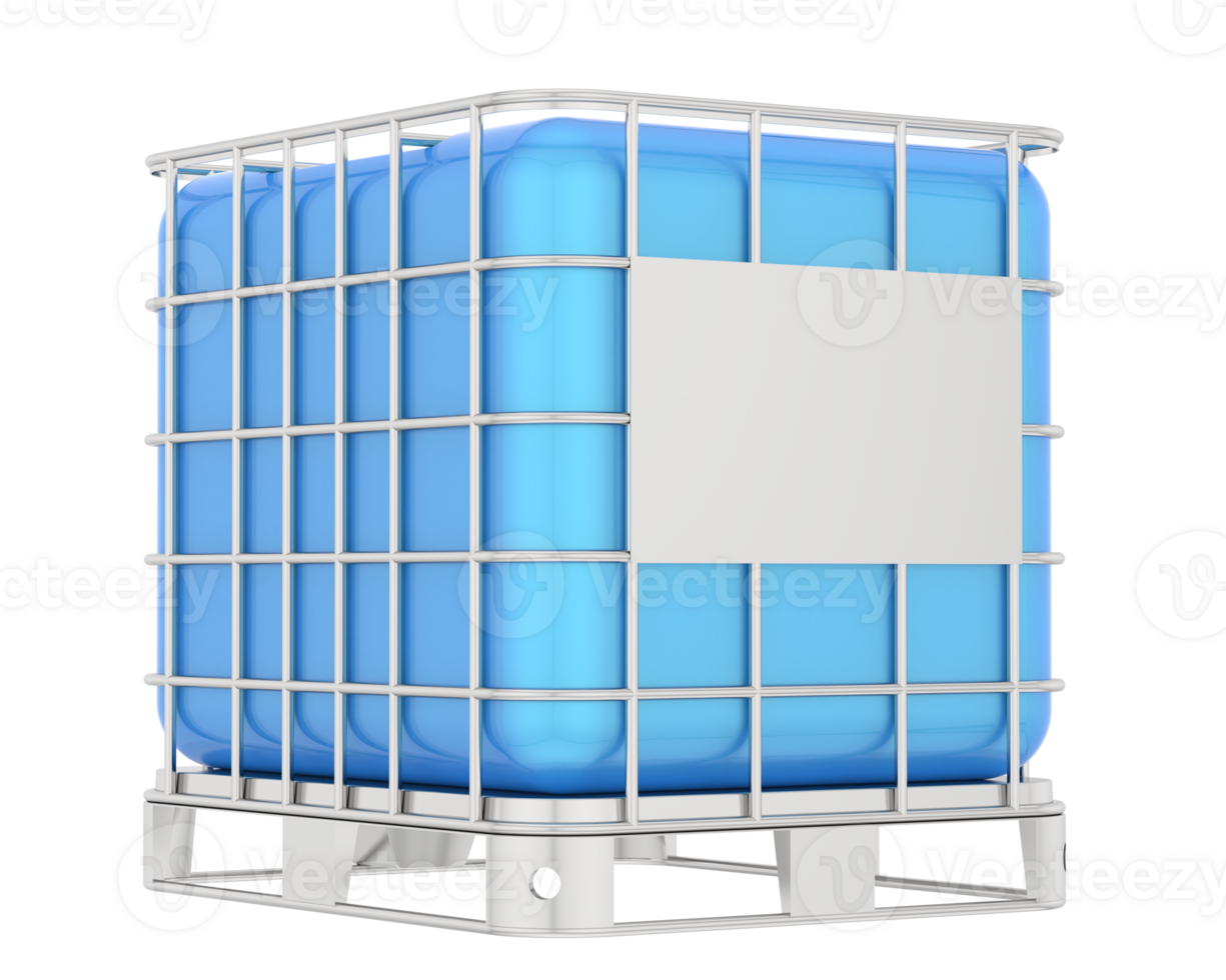 Water container isolated on white background. 3d rendering png
