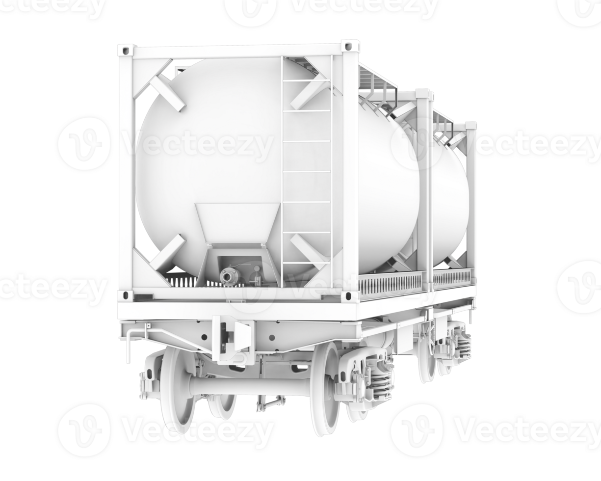 Train tanker isolated on background. 3d rendering - illustration png