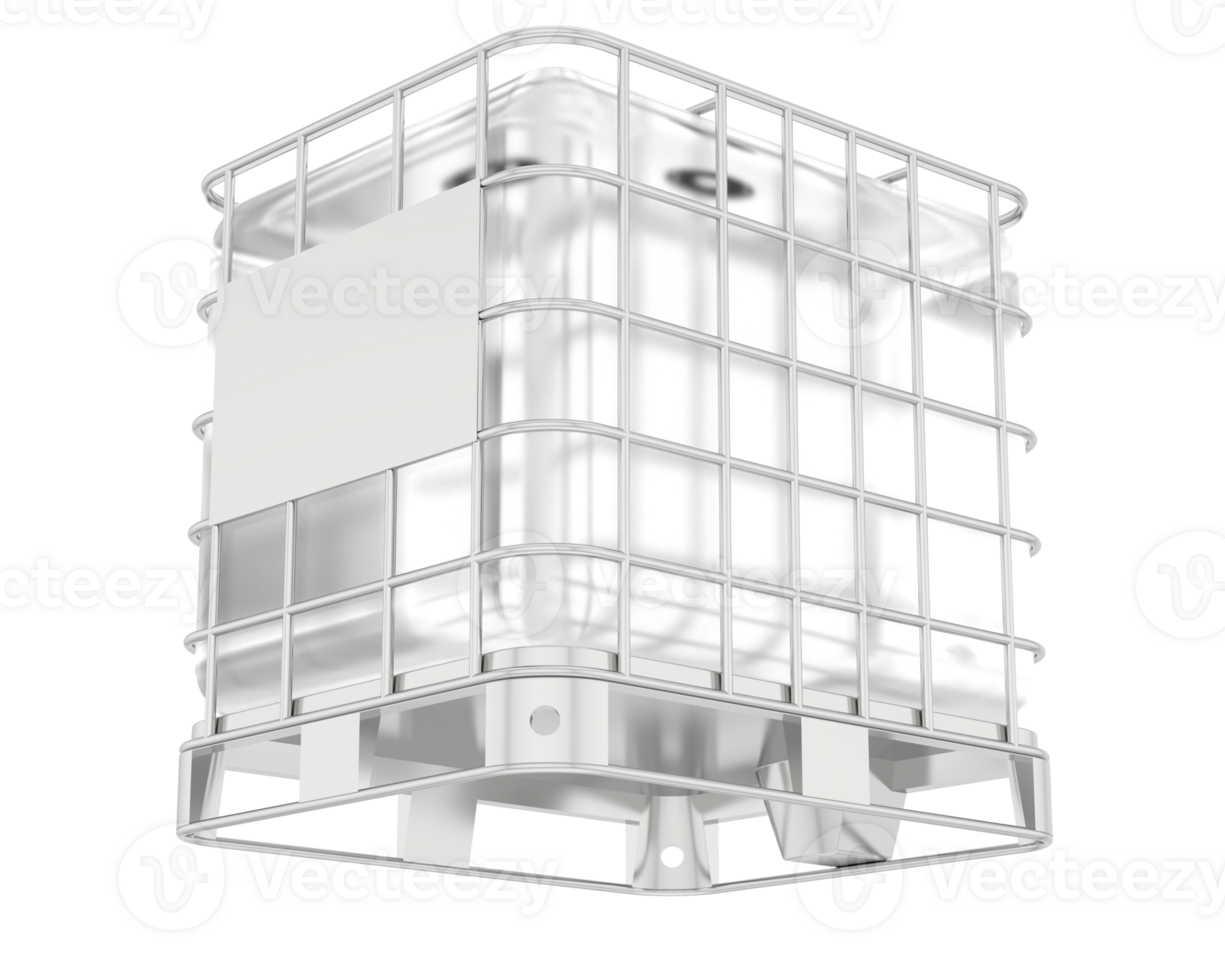 Water container isolated on white background. 3d rendering png