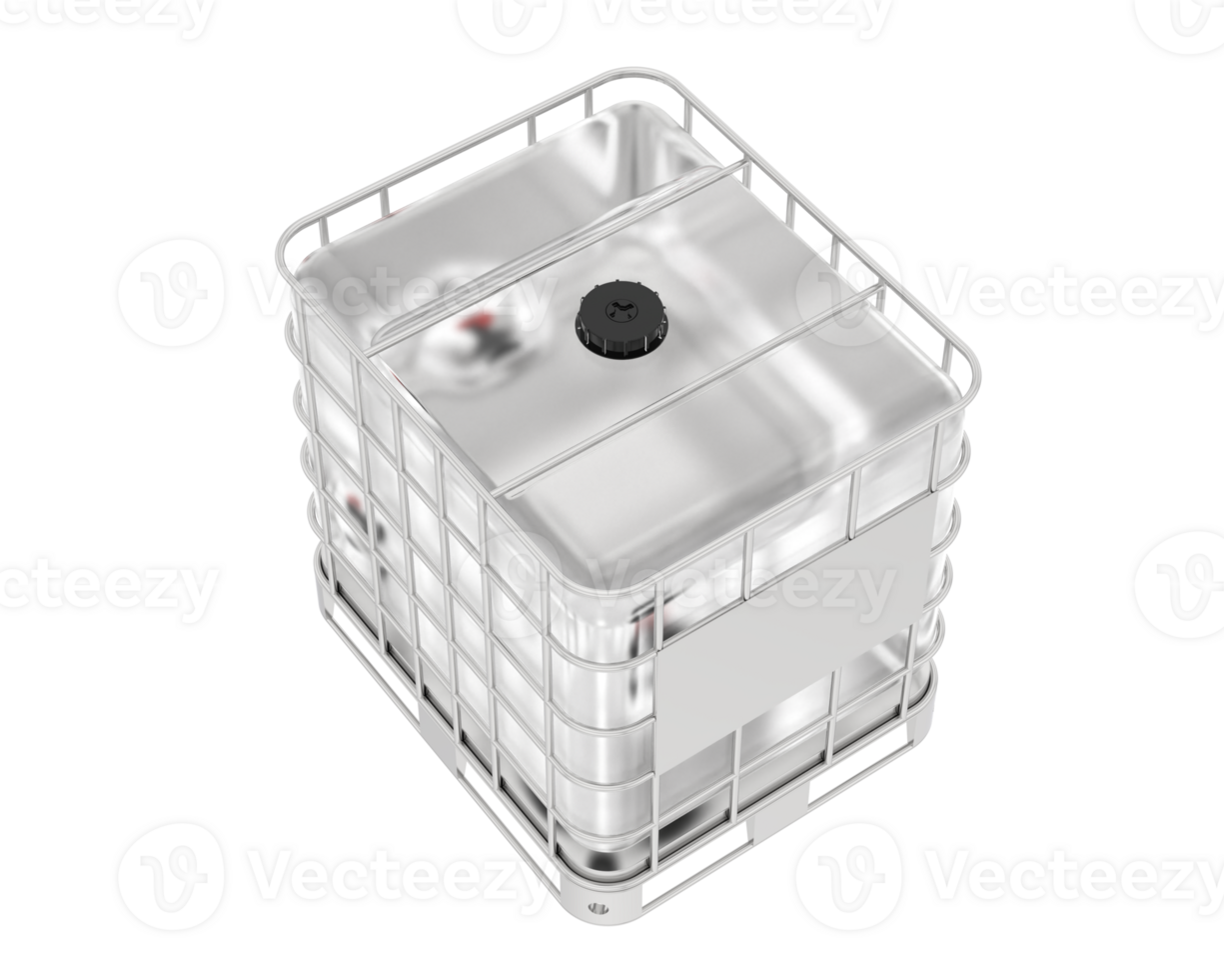Water container isolated on white background. 3d rendering png