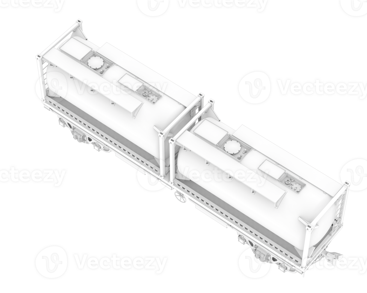 Train tanker isolated on background. 3d rendering - illustration png
